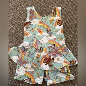 Wild Rich Kids Colorful Cartoon Print Kids' Outfit